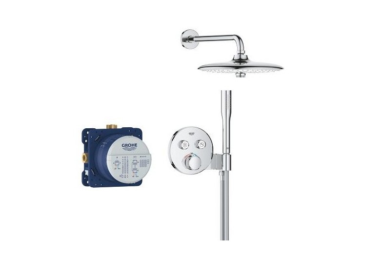Grohtherm smartcontrol ensemble de douche encastré avec euphoria 260 Chromé - 34867000 - Grohe