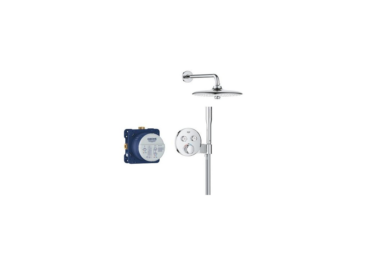 Grohtherm smartcontrol ensemble de douche encastré avec euphoria 260 Chromé - 34867000 - Grohe