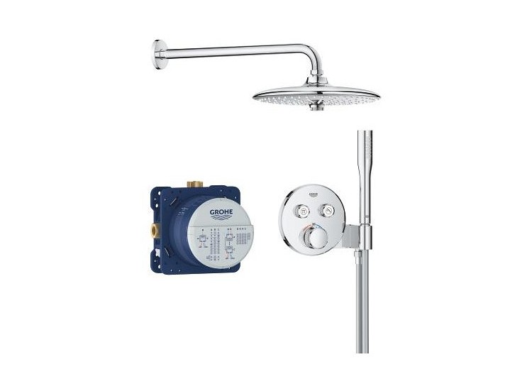 Grohtherm smartcontrol ensemble de douche encastré avec euphoria 260 Chromé - 34867000 - Grohe 2
