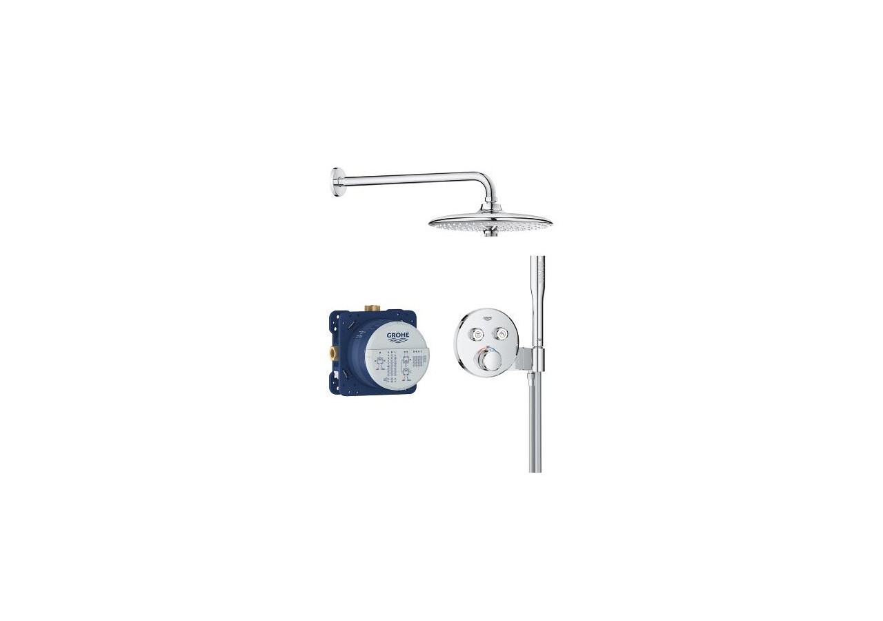 Grohtherm smartcontrol ensemble de douche encastré avec euphoria 260 Chromé - 34867000 - Grohe