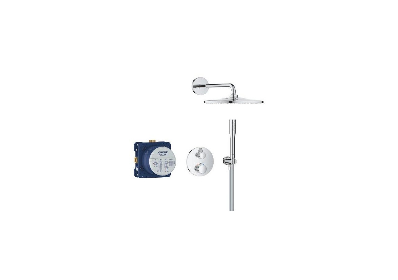 Grohtherm ensemble de douche encastré avec rainshower mono 310 Chromé - 34869000 - Grohe