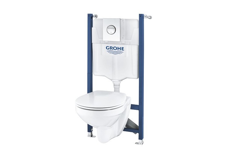 Solido bâti support 5-en-1 pour wc, 1.13 m Chromé - 39498000 - Grohe