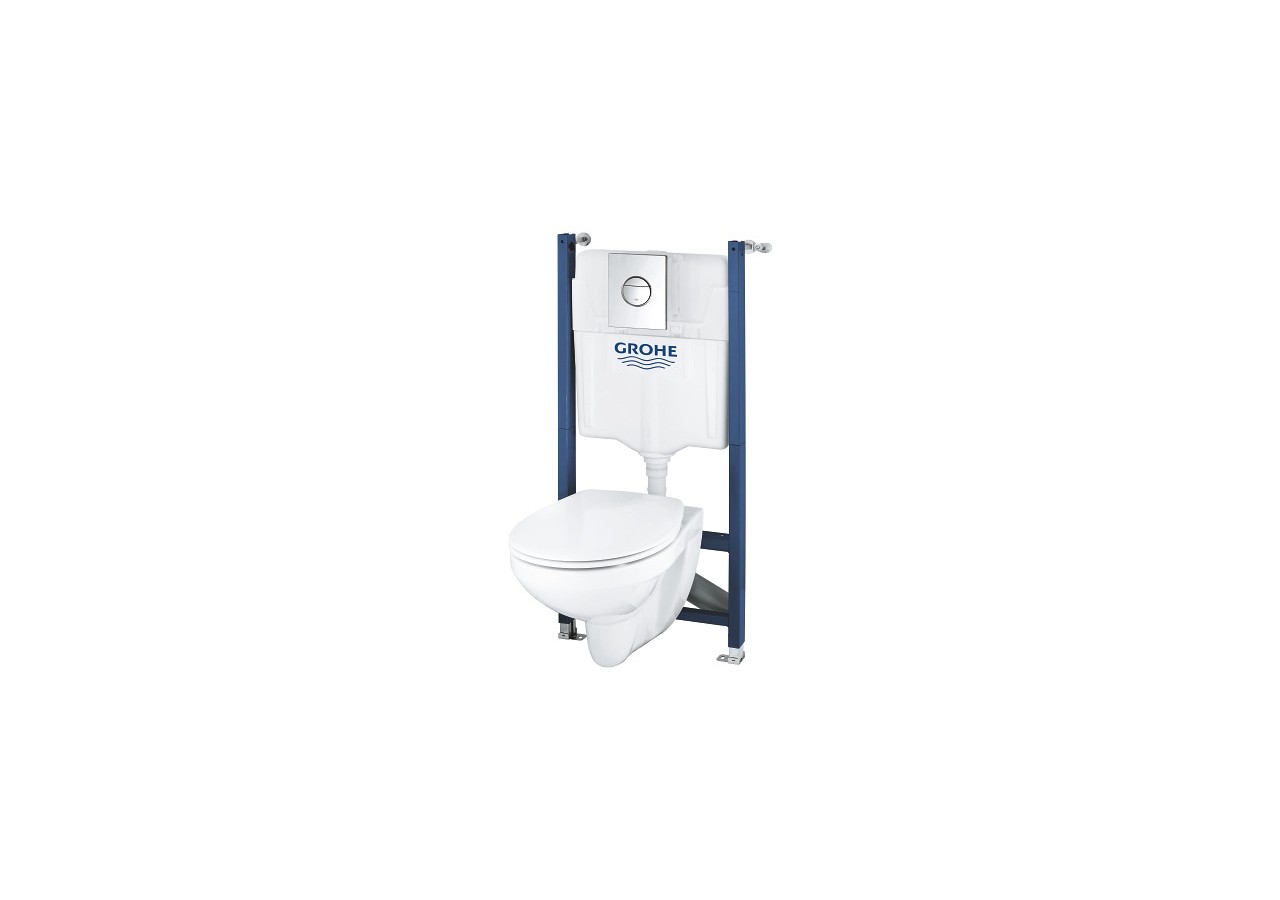 Solido bâti support 5-en-1 pour wc, 1.13 m Chromé - 39498000 - Grohe