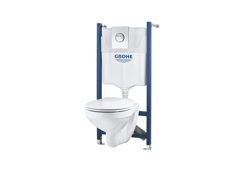 Solido bâti support 5-en-1 pour wc, 1.13 m Chromé - 39498000 - Grohe