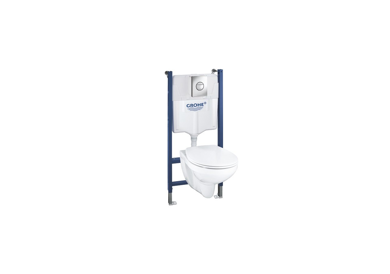 Solido bâti support 5-en-1 pour wc, 1.13 m Chromé - 39498000 - Grohe