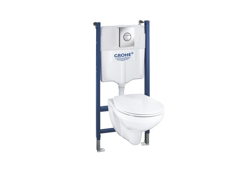 Solido bâti support 5-en-1 pour wc, 1.13 m Chromé - 39498000 - Grohe