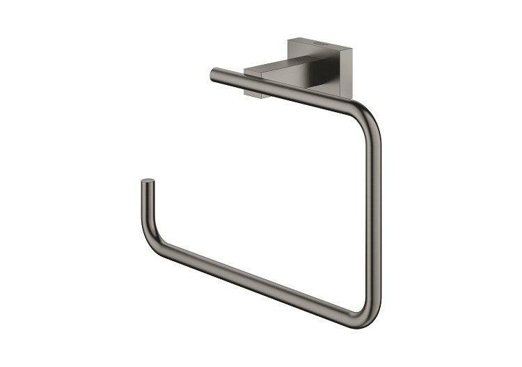 Essentials cube anneau porte-serviette Hard Graphite brossé - 40510AL1 - Grohe