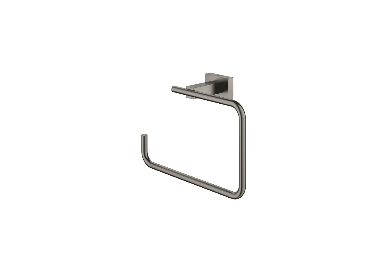 Essentials cube anneau porte-serviette Hard Graphite brossé - 40510AL1 - Grohe