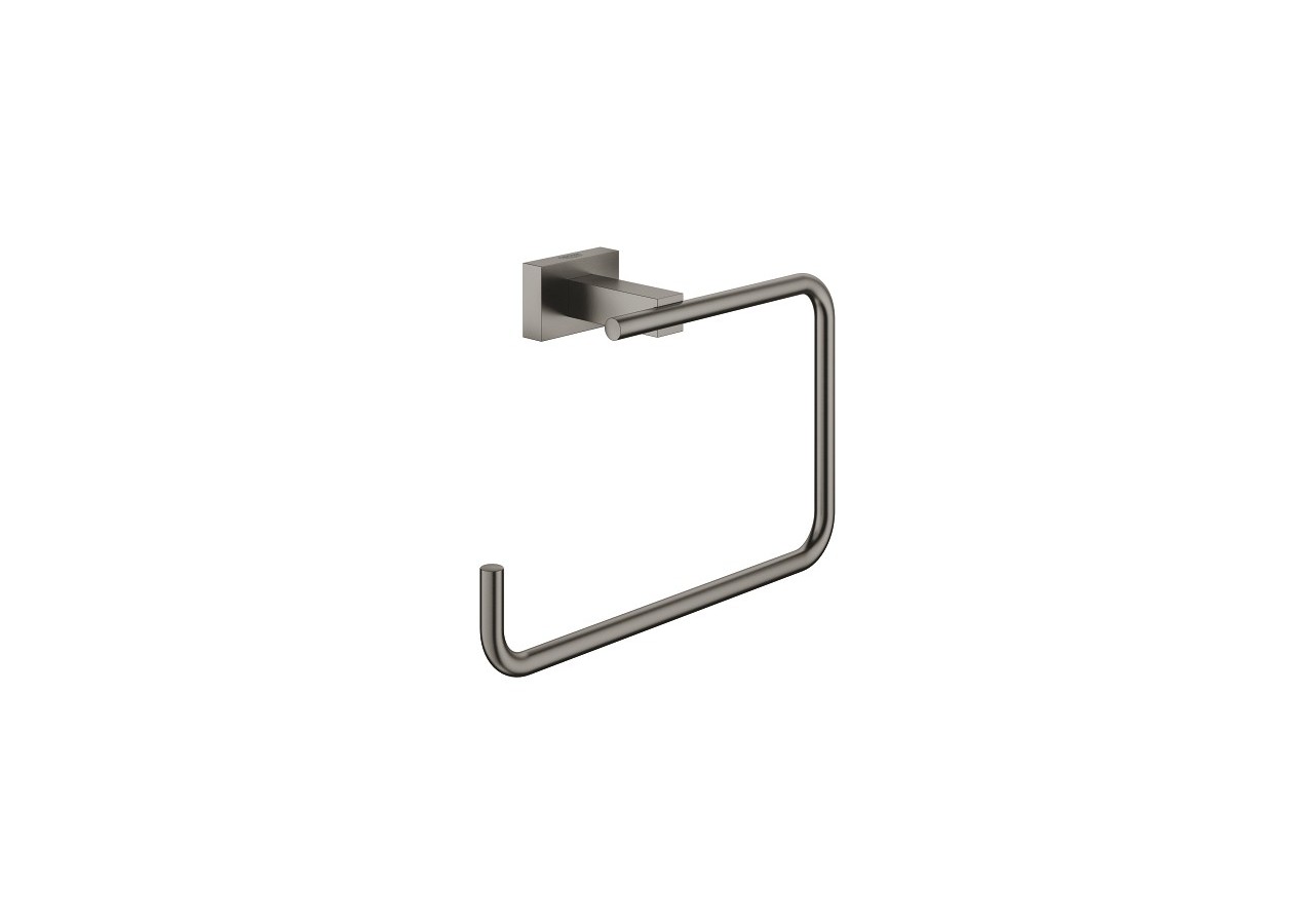 Essentials cube anneau porte-serviette Hard Graphite brossé - 40510AL1 - Grohe