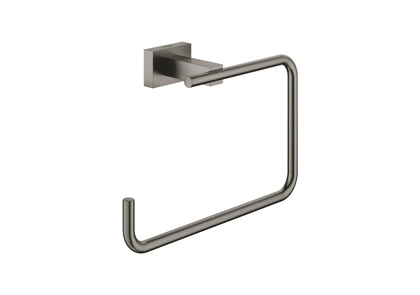 Essentials cube anneau porte-serviette Hard Graphite brossé - 40510AL1 - Grohe