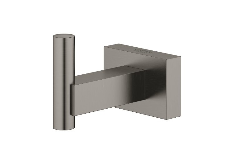 Essentials cube patère murale Hard Graphite brossé - 40511AL1 - Grohe