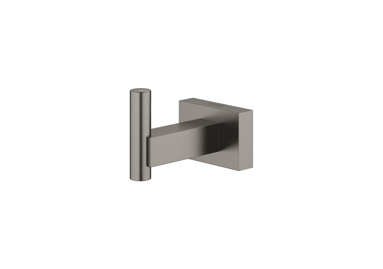 Essentials cube patère murale Hard Graphite brossé - 40511AL1 - Grohe