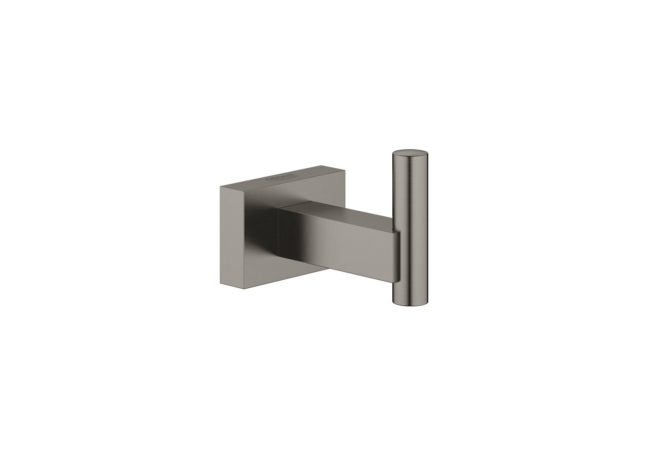 Essentials cube patère murale Hard Graphite brossé - 40511AL1 - Grohe