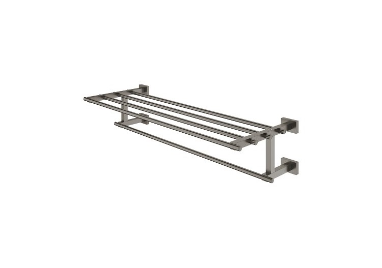Essentials cube rack porte-serviettes Hard Graphite brossé - 40512AL1 - Grohe