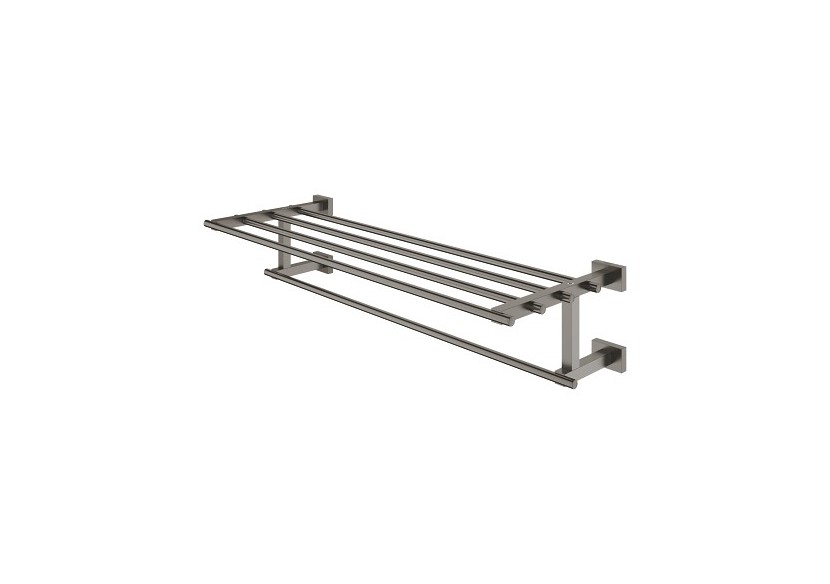 Essentials cube rack porte-serviettes Hard Graphite brossé - 40512AL1 - Grohe