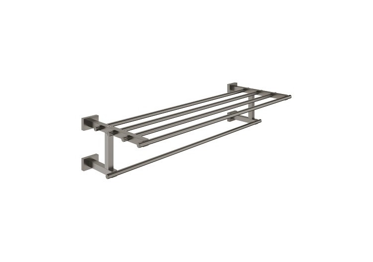 Essentials cube rack porte-serviettes Hard Graphite brossé - 40512AL1 - Grohe 2