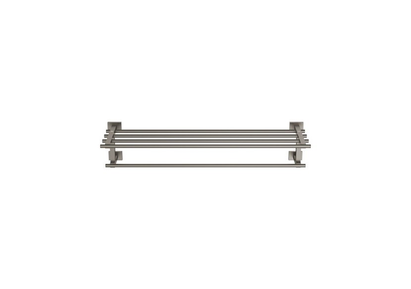 Essentials cube rack porte-serviettes Hard Graphite brossé - 40512AL1 - Grohe