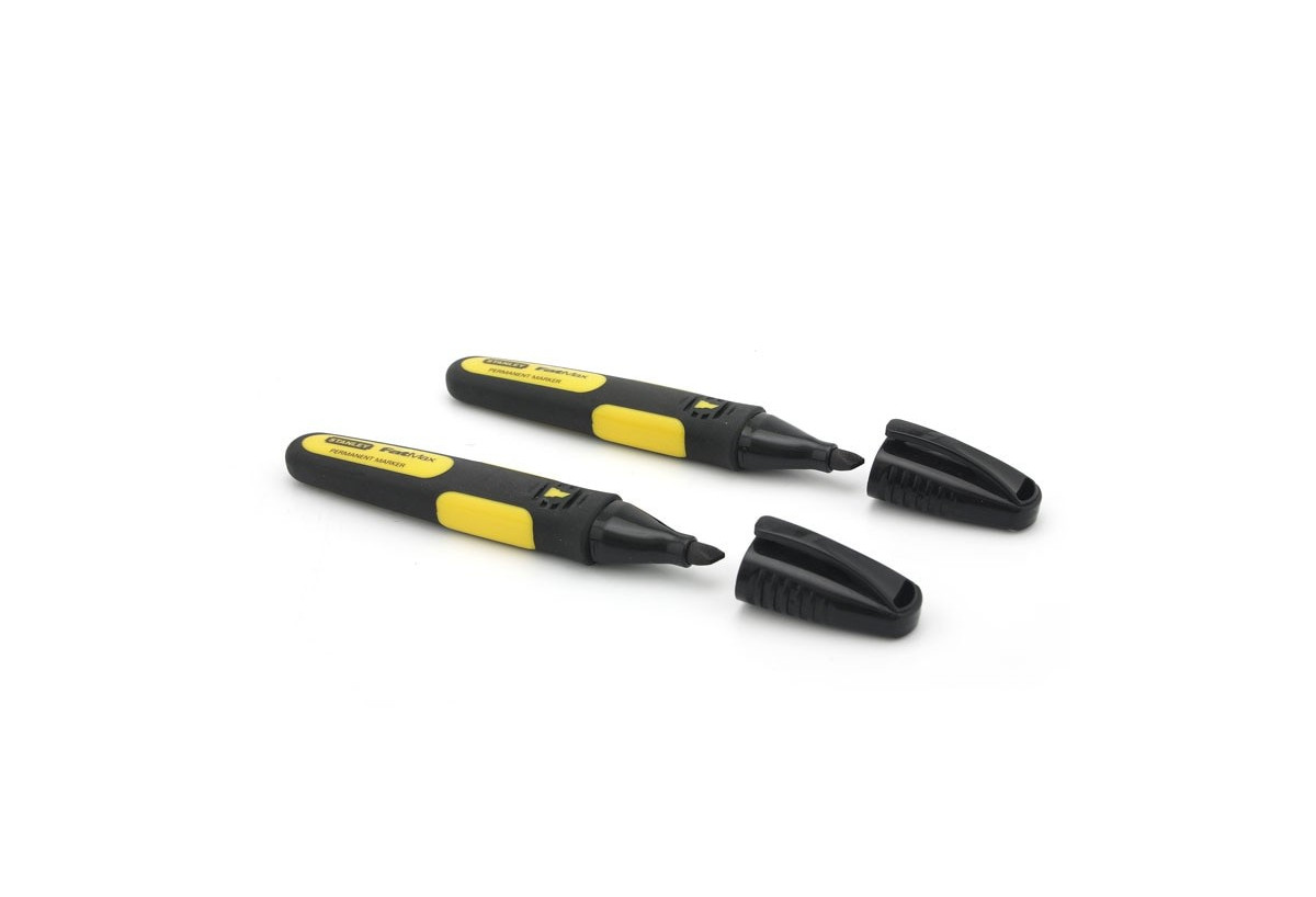 Marqueur Noir Pointe Large Biseautee - Carte 2 Pcs -   - Fatmax : Confort'Mat
