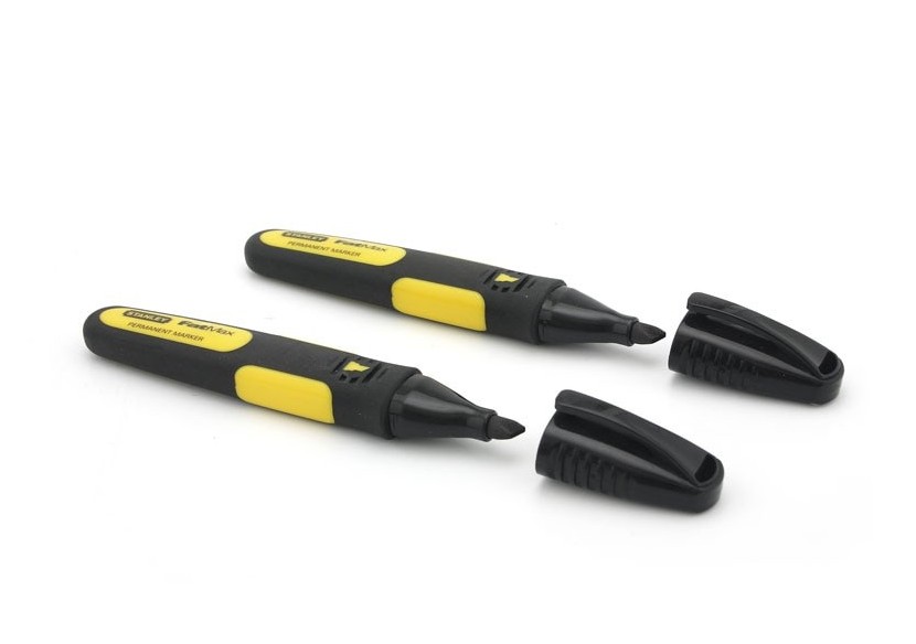 Marqueur Noir Pointe Large Biseautee - Carte 2 Pcs -   - Fatmax : Confort'Mat