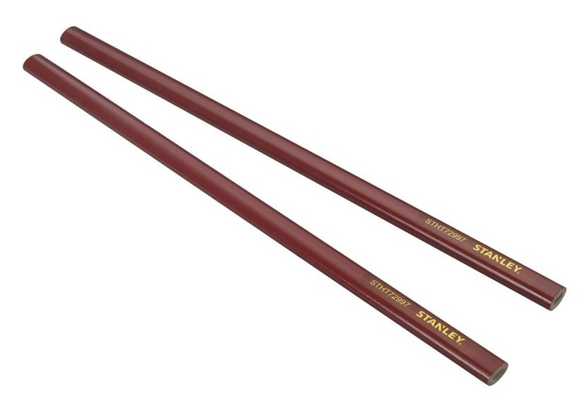 Crayon De Charpentier 30Cm Corps Rouge - Carte 2 Pcs - Stanley : Confort'Mat