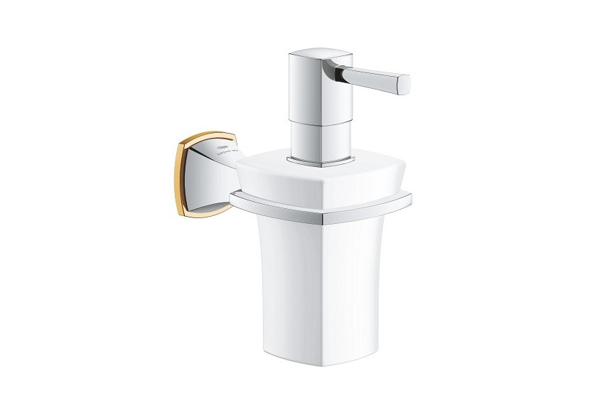Grandera distributeur de savon en céramique Chromé/doré - 40910IG0 - Grohe
