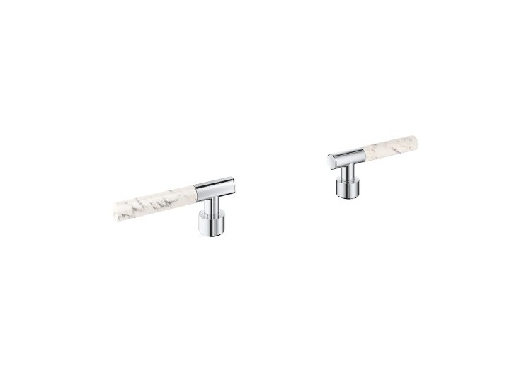 Atrio collection privée manettes rondes caesarstone blanc attique - 48458000 - Grohe 2