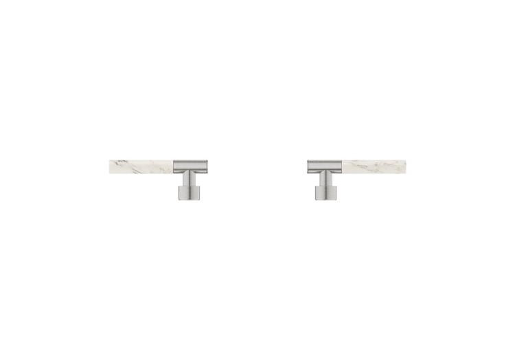 Atrio collection privée manettes rondes caesarstone blanc attique Supersteel - 48458DC0 - Grohe