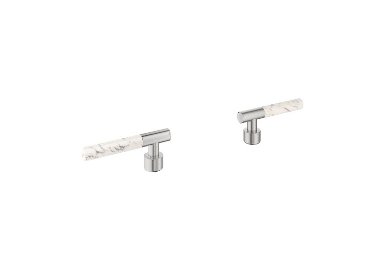 Atrio collection privée manettes rondes caesarstone blanc attique Supersteel - 48458DC0 - Grohe 2