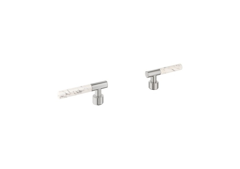 Atrio collection privée manettes rondes caesarstone blanc attique Supersteel - 48458DC0 - Grohe