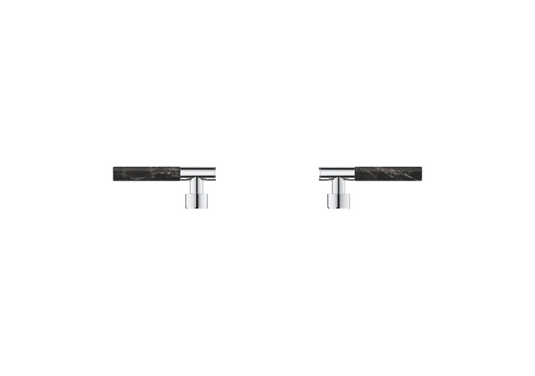 Atrio collection privée manettes rondes caesarstone vanilla noir - 48459000 - Grohe