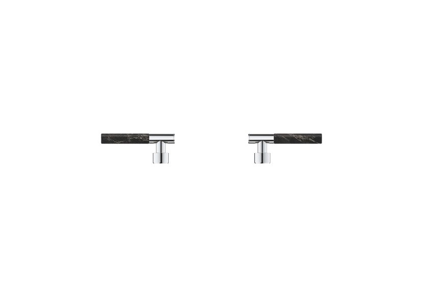 Atrio collection privée manettes rondes caesarstone vanilla noir - 48459000 - Grohe