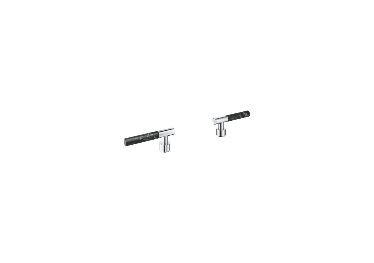 Atrio collection privée manettes rondes caesarstone vanilla noir - 48459000 - Grohe