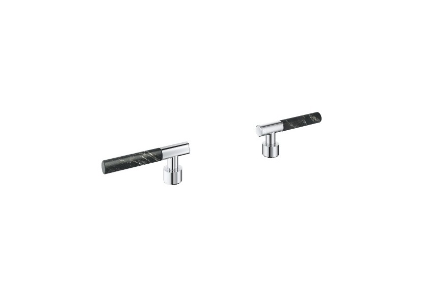 Atrio collection privée manettes rondes caesarstone vanilla noir - 48459000 - Grohe