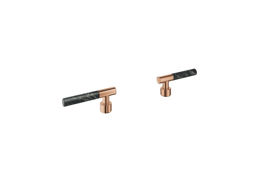 Atrio collection privée manettes rondes caesarstone vanilla noir Warm Sunset - 48459DA0 - Grohe