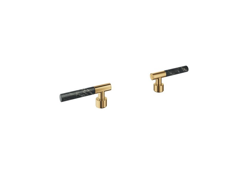 Atrio collection privée manettes rondes caesarstone vanilla noir Cool Sunrise - 48459GL0 - Grohe