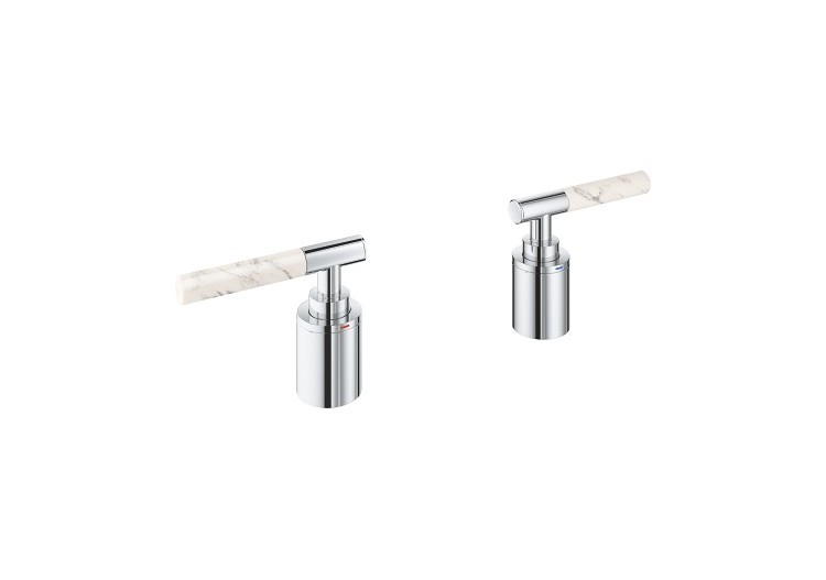Atrio collection privée manettes rondes caesarstone blanc attique - 48464000 - Grohe 2