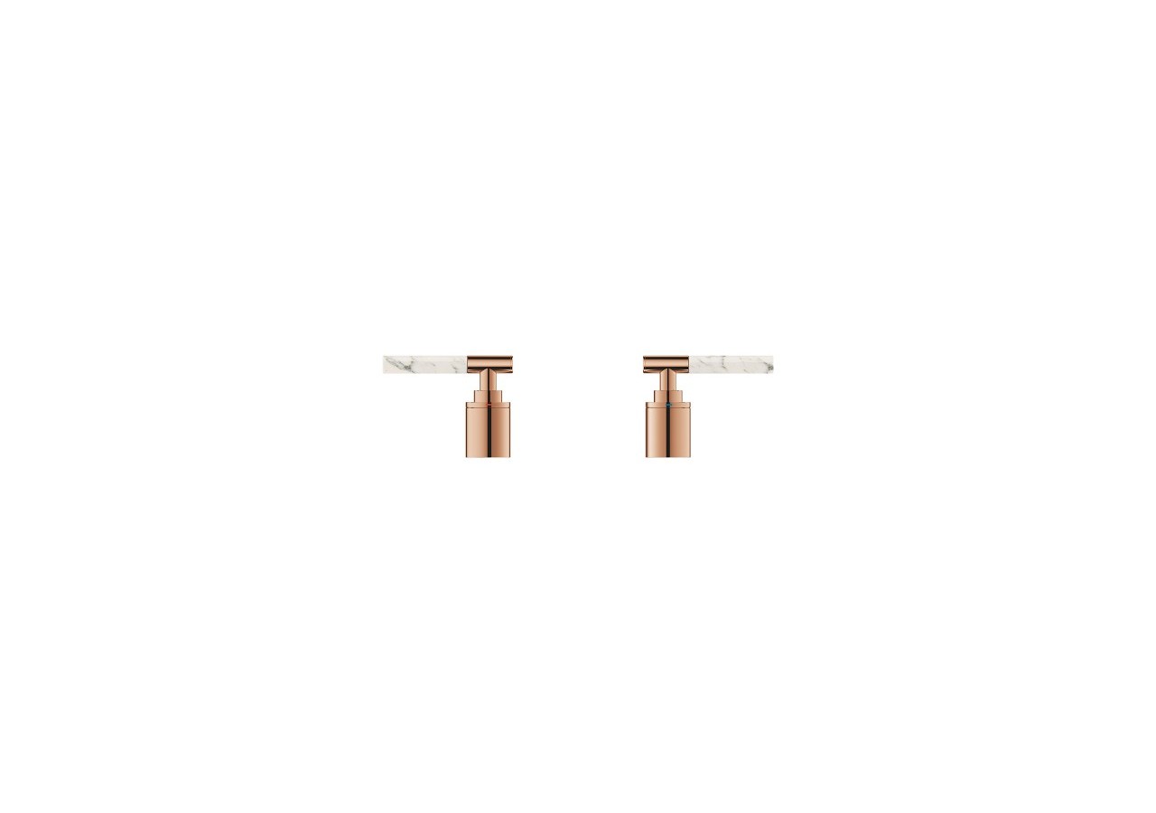Atrio collection privée manettes rondes caesarstone blanc attique Warm Sunset - 48464DA0 - Grohe