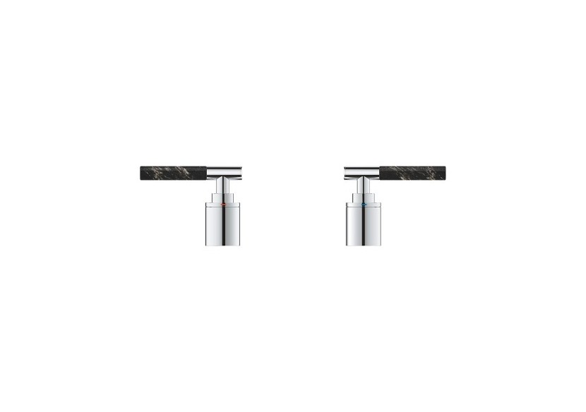 Atrio collection privée manettes rondes caesarstone vanilla noir - 48465000 - Grohe