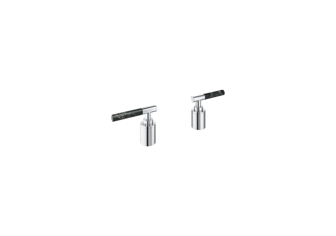 Atrio collection privée manettes rondes caesarstone vanilla noir - 48465000 - Grohe