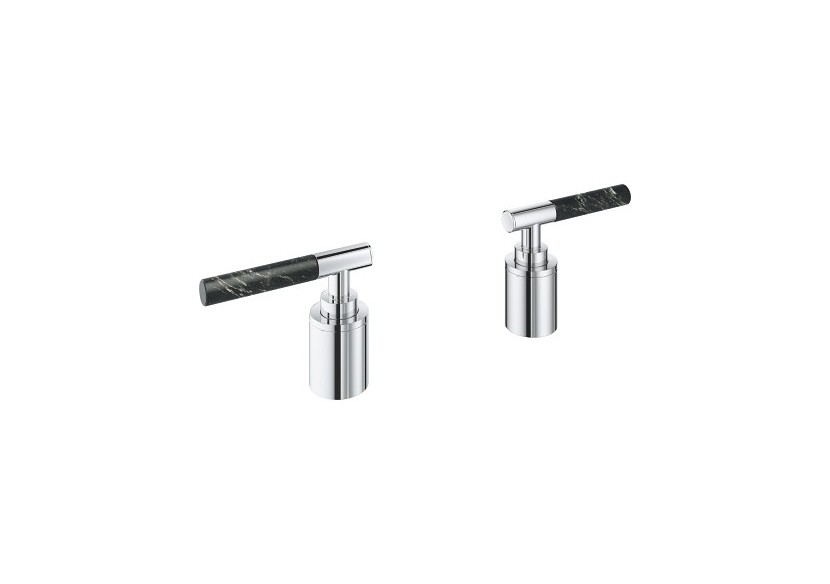Atrio collection privée manettes rondes caesarstone vanilla noir - 48465000 - Grohe