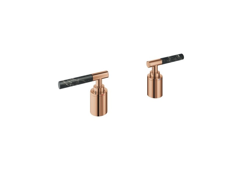 Atrio collection privée manettes rondes caesarstone vanilla noir Warm Sunset - 48465DA0 - Grohe