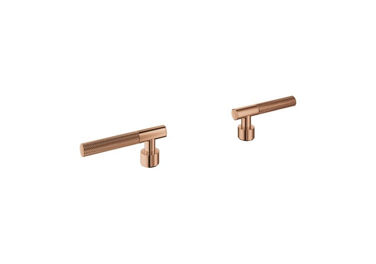 Atrio collection privée manettes rondes moletées Warm Sunset - 48646DA0 - Grohe 2