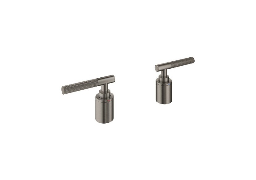 Atrio collection privée manettes rondes moletées Hard Graphite brossé - 48651AL0 - Grohe