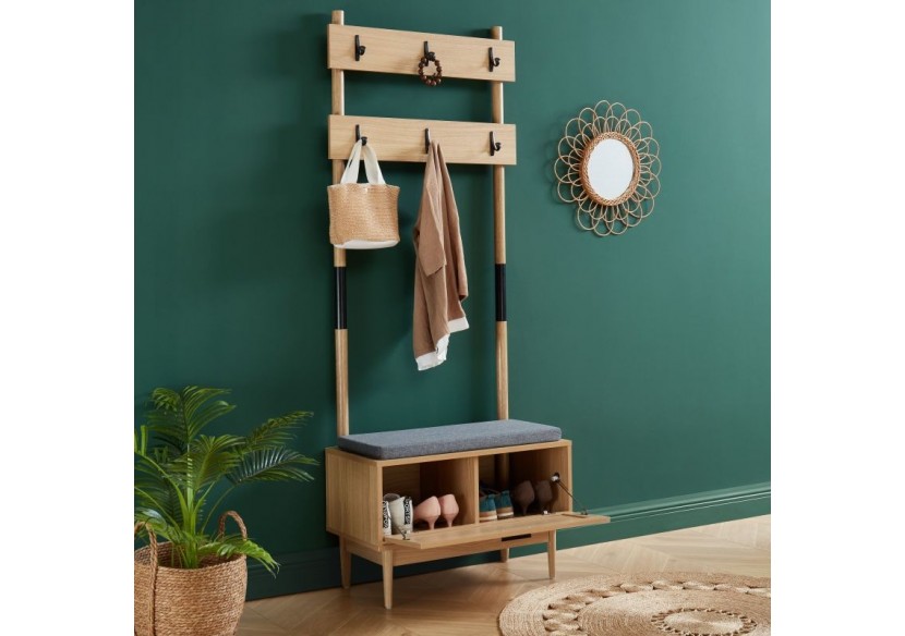 Vestiaire d'entrée AMANA cannage rotin h185cm Vestiaire d'entrée AMANA cannage rotin h185cm