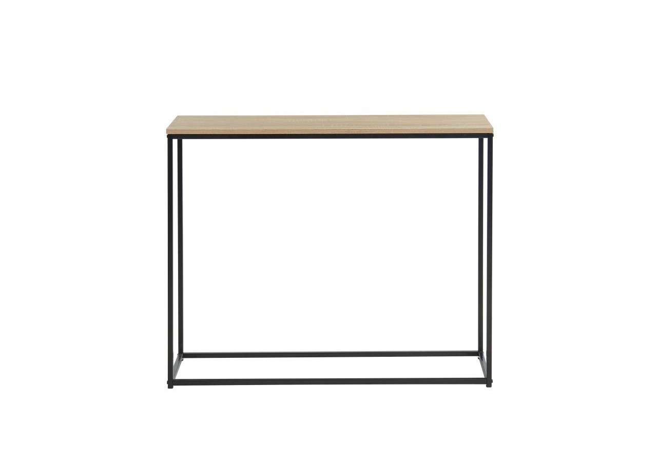 Console ARCHE effet chêne et métal noir 100cm
