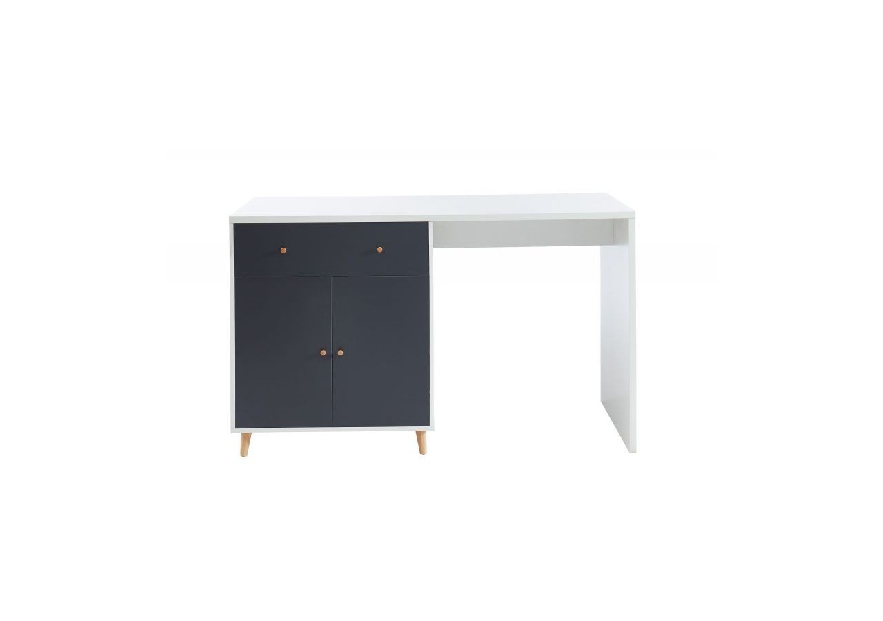 Ilot central MAX blanc et gris anthracite 150cm