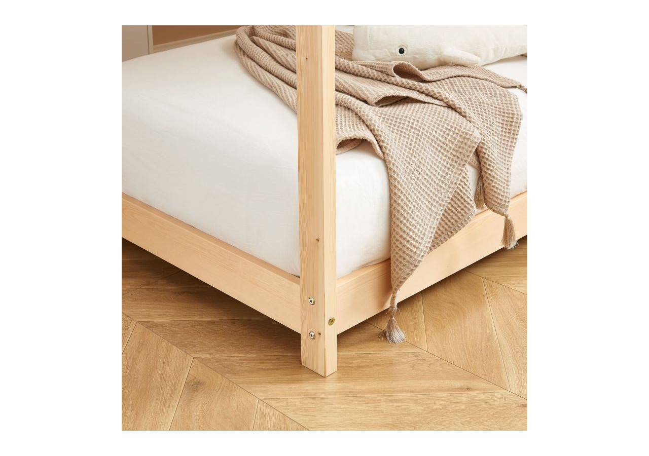 Lit tente TINY pin massif 90x190 sommier inclus