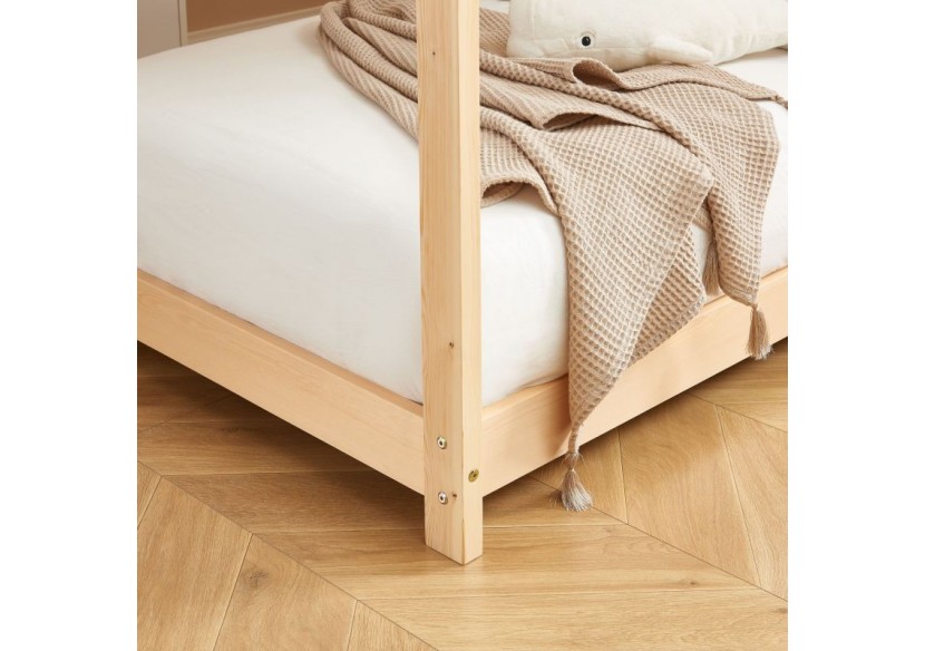 Lit tente TINY pin massif 90x190 sommier inclus