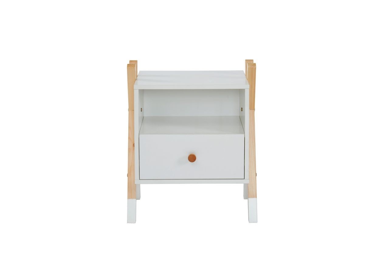 Table de chevet TIPI blanc 1 tiroir