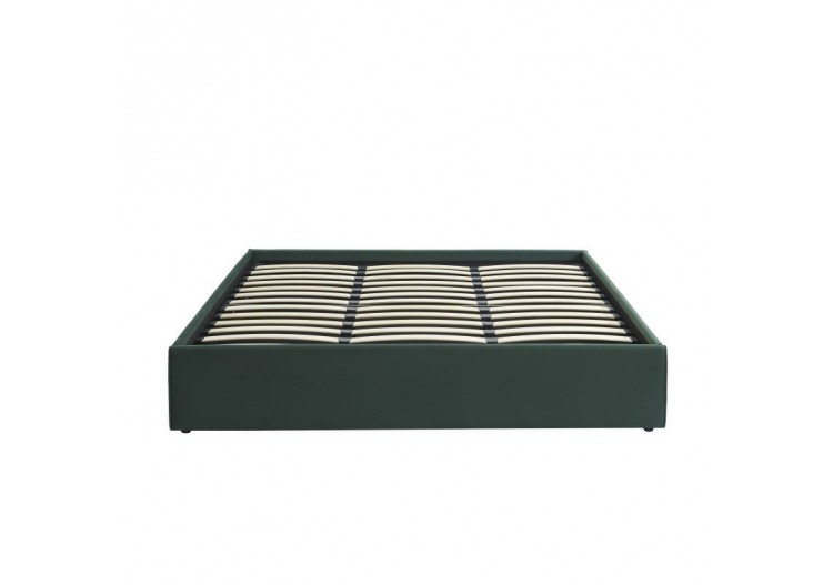 Lit coffre SAKURA velours vert forêt 180x200 sommier inclus